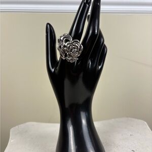 Sterling Silver Flower Statement Ring